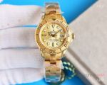 Swiss Replica Rolex Yachtmaster 29mm Women Watch Yellow Gold